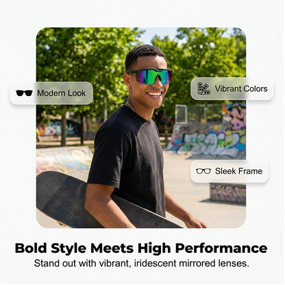🕶️ JETZT -50% RABATT! 🔥 Sport-Sonnenbrille UV400 Unisex – Verspiegelte Gläser Anti-Blendung, Leichter TR-Rahmen, Panoramasicht & Seitenschutz · 8 Farben ✨