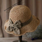 🌷 Frühling/Sommer Neuheit! Eleganter Strohhut mit Stoffschleife | Luftige Webstruktur, weich & verstellbar 👒✨