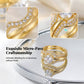 📢📢50 % Rabatt!! ⏰Vintage Zirkonia Ring – Verstellbarer Offener Ring für Damen, Elegant & Leicht Luxus für Zeige- oder Mittelfinger