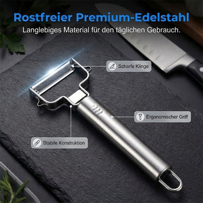 🔥Solange der Vorrat reicht 40 % Rabatt!🎉Multi-Funktions-Sparschäler & Julienne-Schneider aus Edelstahl