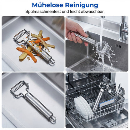 🔥Solange der Vorrat reicht 40 % Rabatt!🎉Multi-Funktions-Sparschäler & Julienne-Schneider aus Edelstahl