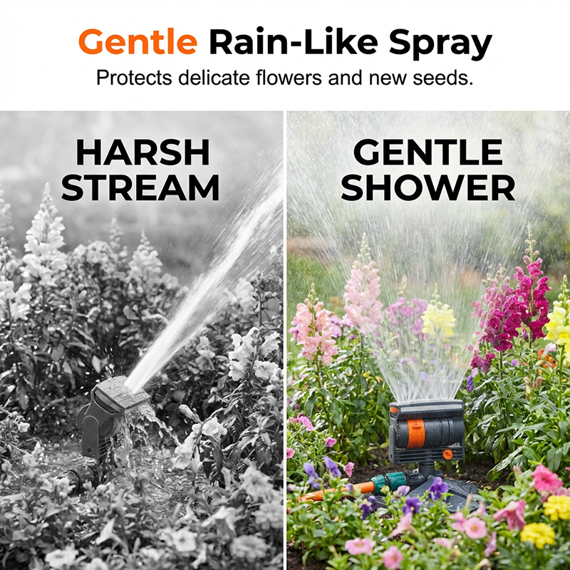 🌿 50% RABATT! 💦 Oszillierender Gartenregner – Verstellbare Sprühweite, hohe Reichweite & Filter – Ideal für Rasen & Beete – inkl. Flachboden/Erdspieß ☀️