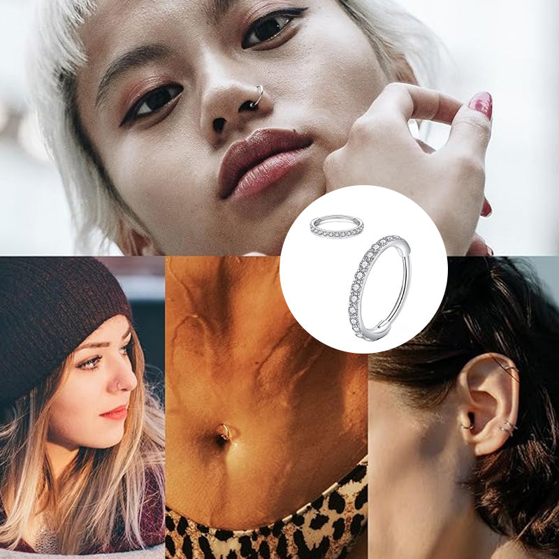 💎 50% RABATT! ✨ Diamant Nasenring Schmuck – Hochwertige Zirkonia, Hypoallergenes Material & Perfekt Für Einen Eleganten, Täglichen Look 👃
