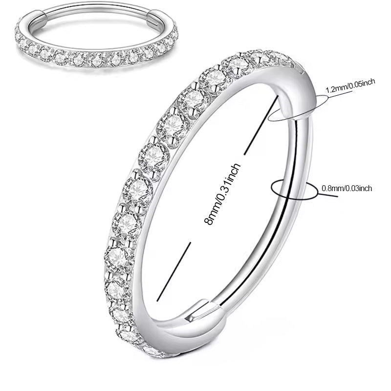 💎 50% RABATT! ✨ Diamant Nasenring Schmuck – Hochwertige Zirkonia, Hypoallergenes Material & Perfekt Für Einen Eleganten, Täglichen Look 👃