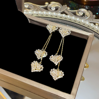 🎉【50 % Rabatt auf die neue Kollektion 2026】-Ohrringe mit langer Kette – romantisch & zeitlos❤️✨