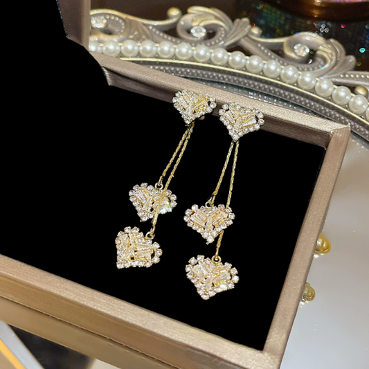 🎉【50 % Rabatt auf die neue Kollektion 2026】-Ohrringe mit langer Kette – romantisch & zeitlos❤️✨