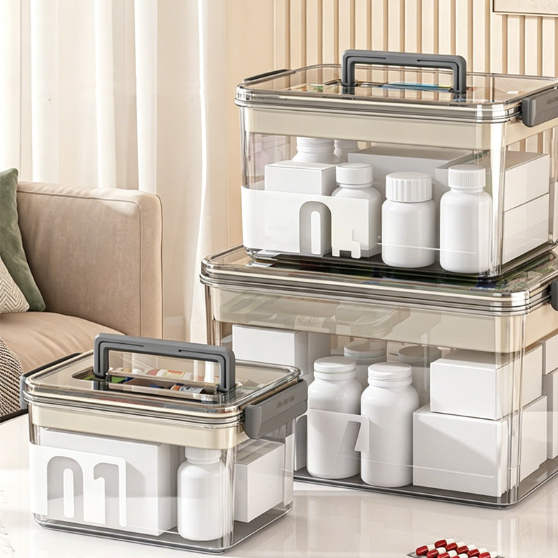 💊 50% RABATT! 🧺 Mehrschichtige Medikamenten-Aufbewahrungsbox mit Griff – Platzsparend, Leicht Zu Organisieren & Ideal Für Reise & Haushalt 🏠