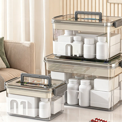 💊 50% RABATT! 🧺 Mehrschichtige Medikamenten-Aufbewahrungsbox mit Griff – Platzsparend, Leicht Zu Organisieren & Ideal Für Reise & Haushalt 🏠