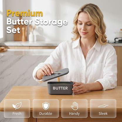 🧈 50% RABATT! 🍞 Große Butterdose aus Kunststoff mit Deckel & Integriertem Messer – Platzsparend, Frischhaltend & Ideal Für Die Küche 🏠
