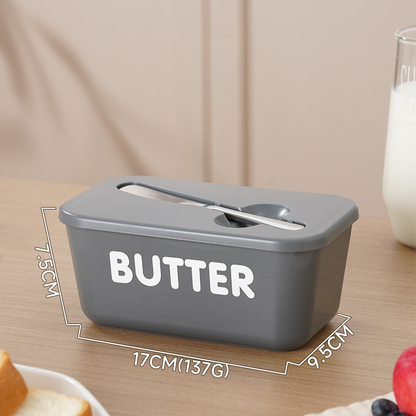 🧈 50% RABATT! 🍞 Große Butterdose aus Kunststoff mit Deckel & Integriertem Messer – Platzsparend, Frischhaltend & Ideal Für Die Küche 🏠