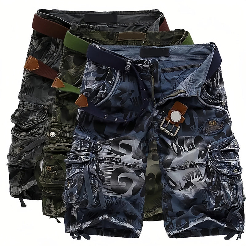 Herren-Cargoshorts 🩸 Klassisch und robust, mit vielen Taschen für alles, was du brauchst, leichtgängigem Reißverschluss, strapazierfähig und abriebfest, geeignet für Arbeit und Freizeit 💪
