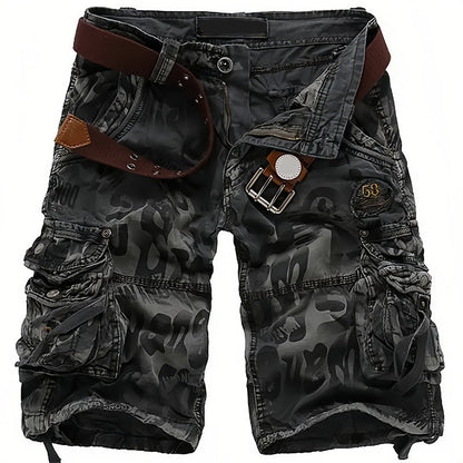 Herren-Cargoshorts 🩸 Klassisch und robust, mit vielen Taschen für alles, was du brauchst, leichtgängigem Reißverschluss, strapazierfähig und abriebfest, geeignet für Arbeit und Freizeit 💪