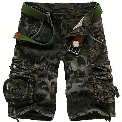Herren-Cargoshorts 🩸 Klassisch und robust, mit vielen Taschen für alles, was du brauchst, leichtgängigem Reißverschluss, strapazierfähig und abriebfest, geeignet für Arbeit und Freizeit 💪