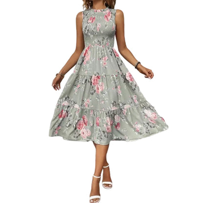 👗🌸 Ärmelloses Freizeitkleid mit Blumenmuster für Damen – Leicht, lässig & perfekt für den Sommer 🌼