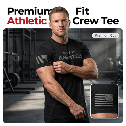 👕🏃 Herren Rundhals-T-Shirt Athletic Fit – Atmungsaktive Baumwolle, Bewegungsfreiheit & Feuchtigkeitsableitung Für Optimalen Komfort ✨