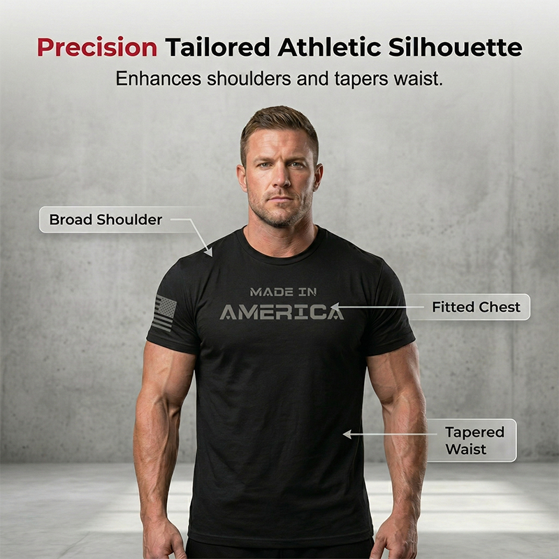 👕🏃 Herren Rundhals-T-Shirt Athletic Fit – Atmungsaktive Baumwolle, Bewegungsfreiheit & Feuchtigkeitsableitung Für Optimalen Komfort ✨