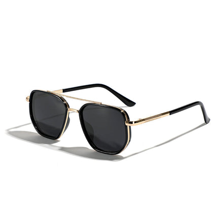 ☀️🕶️Geometric Frame Double Beam Polarized Sunglasses