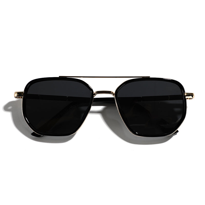 ☀️🕶️Geometric Frame Double Beam Polarized Sunglasses