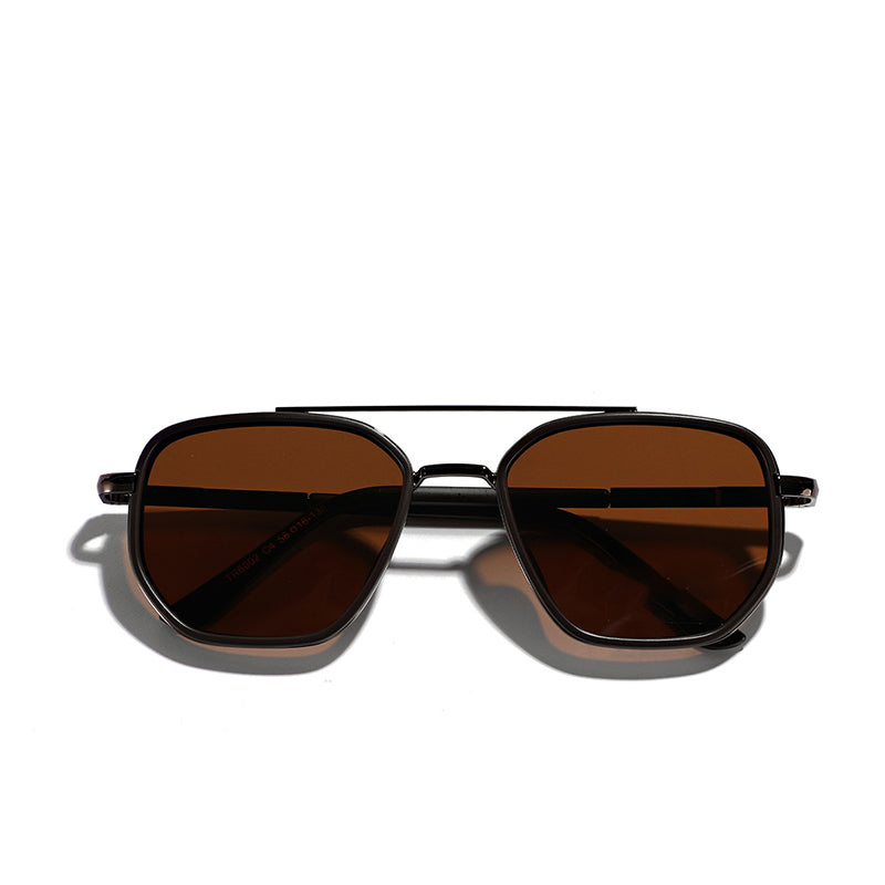 ☀️🕶️Geometric Frame Double Beam Polarized Sunglasses