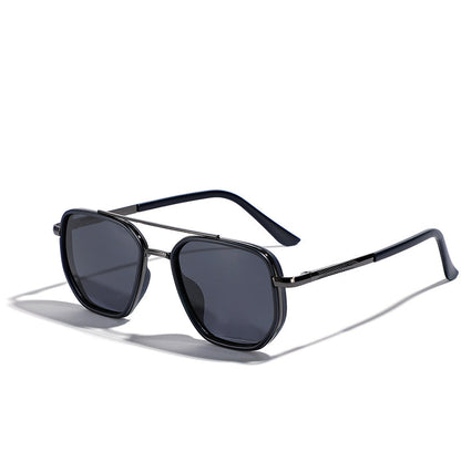 ☀️🕶️Geometric Frame Double Beam Polarized Sunglasses