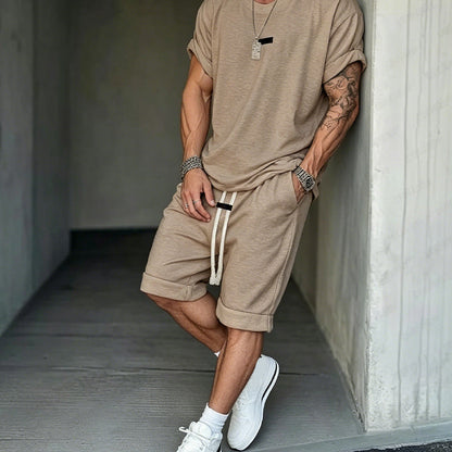 🔥Solange der Vorrat reicht 40 % Rabatt!🎉Herren Freizeit-Set – T-Shirt & Shorts – lässig & bequem👕🩳