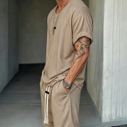 🔥Solange der Vorrat reicht 40 % Rabatt!🎉Herren Freizeit-Set – T-Shirt & Shorts – lässig & bequem👕🩳