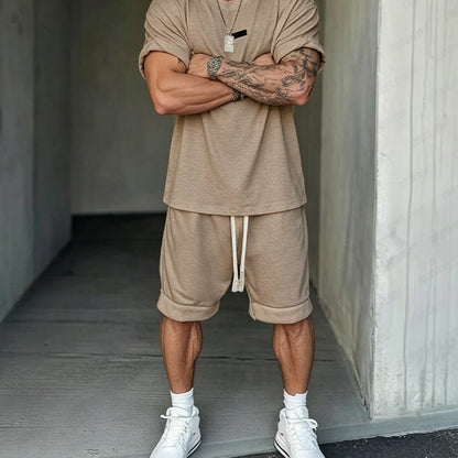 🔥Solange der Vorrat reicht 40 % Rabatt!🎉Herren Freizeit-Set – T-Shirt & Shorts – lässig & bequem👕🩳