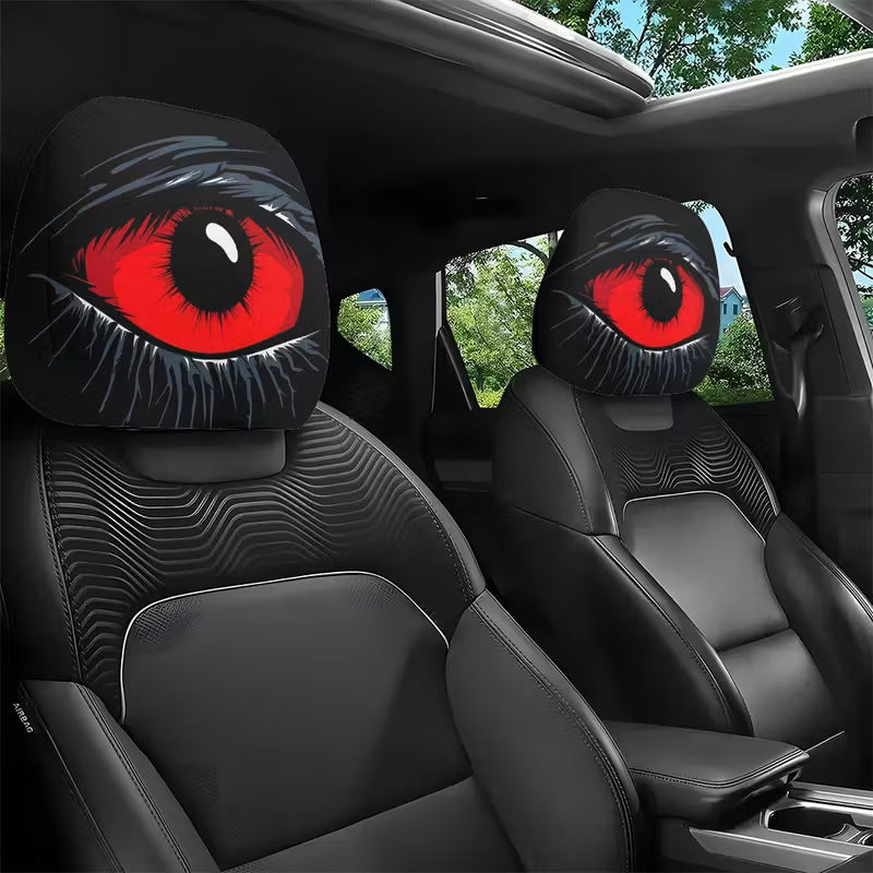 ⏰Zeitlich begrenztes Angebot: 50 % Rabatt-Gruselige Kopfstützenhülle mit rotem Auge👁️‍🗨️🚗