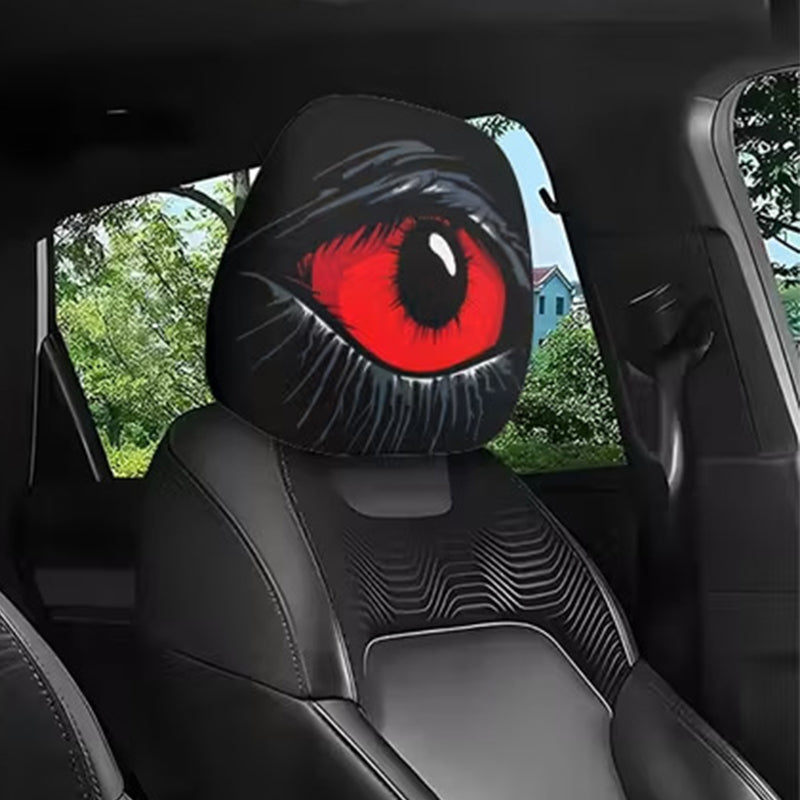 ⏰Zeitlich begrenztes Angebot: 50 % Rabatt-Gruselige Kopfstützenhülle mit rotem Auge👁️‍🗨️🚗