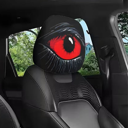 ⏰Zeitlich begrenztes Angebot: 50 % Rabatt-Gruselige Kopfstützenhülle mit rotem Auge👁️‍🗨️🚗