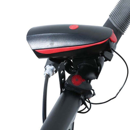 2-in-1 wiederaufladbares Fahrradlicht mit Hupe