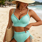 Gestreiftes Bikini-Set mit Rüschen & hohem Bund – feminin, bequem & sommerlich – ideal für Strand & Pool👙🌊