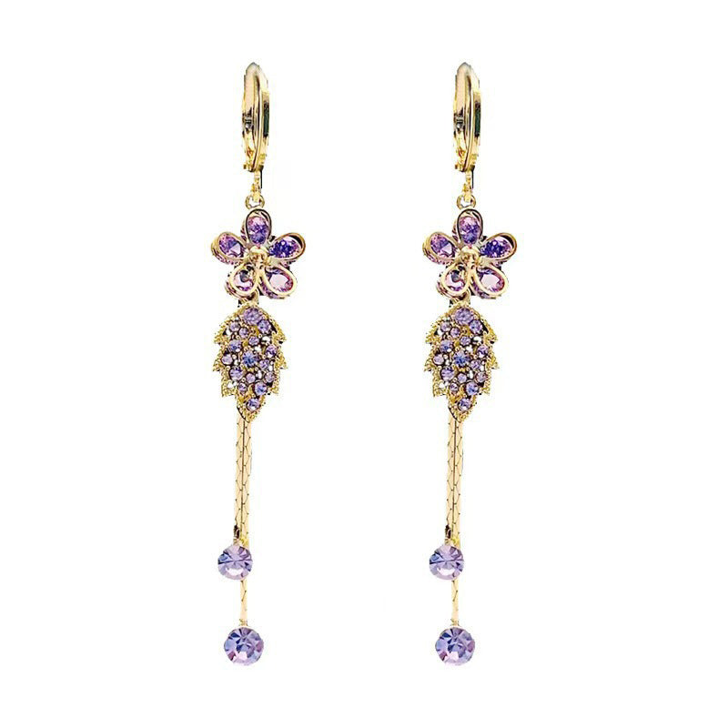 👂💎 50% RABATT! Ohrringe mit synthetischen Diamanten und floralen Quasten – Funkelexzess & romantischer Boho-Charme ✨