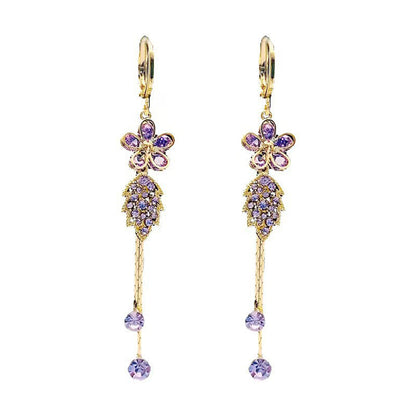 👂💎 50% RABATT! Ohrringe mit synthetischen Diamanten und floralen Quasten – Funkelexzess & romantischer Boho-Charme ✨
