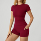 🌸Set aus hochdehnbarem Oberteil und Shorts für Damen🌸Lieferung innerhalb von fünf Werktagen