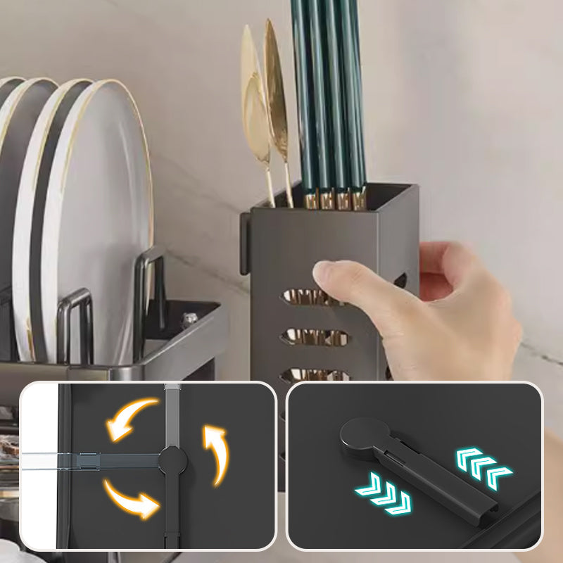 🔥50% Rabatt jetzt！🧺Zweistöckiges Geschirrständer-Set für die Küche