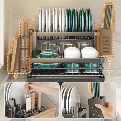 🔥50% Rabatt jetzt！🧺Zweistöckiges Geschirrständer-Set für die Küche
