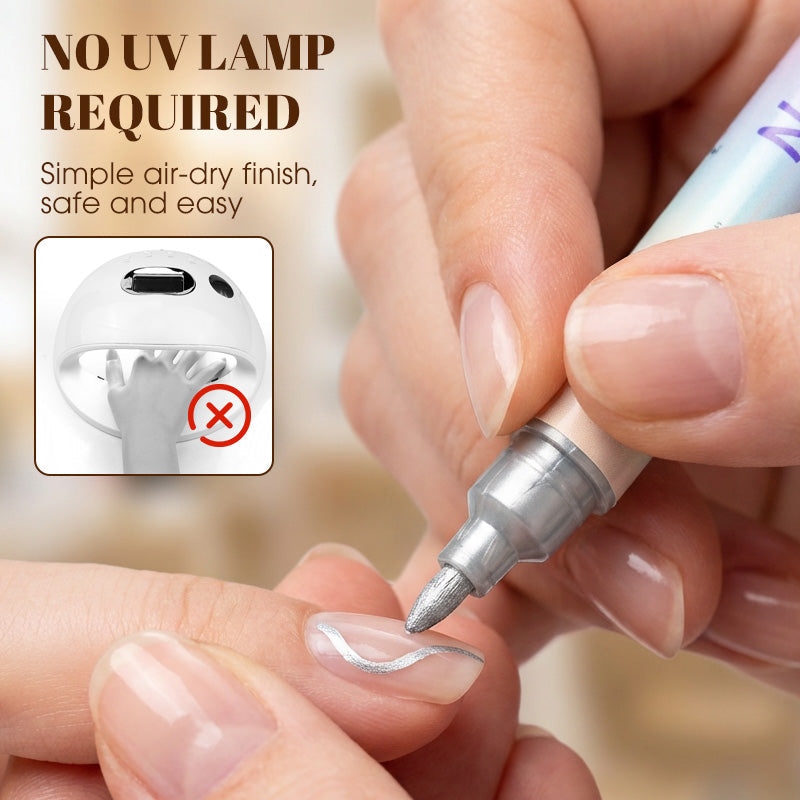 💥50% RABATT! 💅 Nageldesign-Pen mit 2-in-1 Spitze – Präzise Linien & Details – Ideal für zu Hause oder unterwegs – saubere, professionelle Nagelkunst ohne großen Aufwand ✨