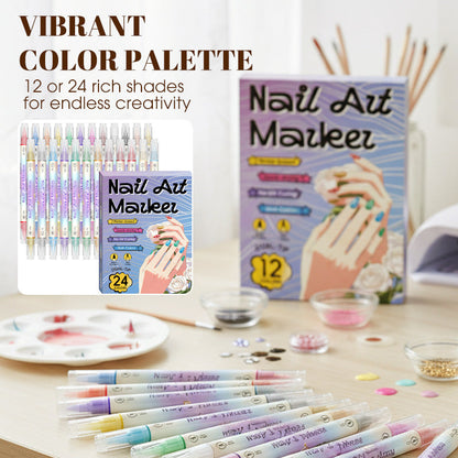💥50% RABATT! 💅 Nageldesign-Pen mit 2-in-1 Spitze – Präzise Linien & Details – Ideal für zu Hause oder unterwegs – saubere, professionelle Nagelkunst ohne großen Aufwand ✨