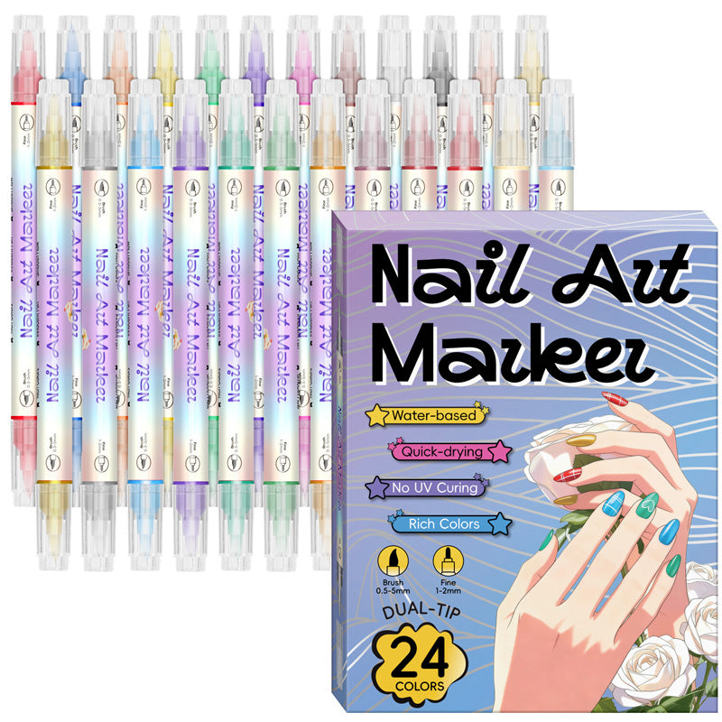 💥50% RABATT! 💅 Nageldesign-Pen mit 2-in-1 Spitze – Präzise Linien & Details – Ideal für zu Hause oder unterwegs – saubere, professionelle Nagelkunst ohne großen Aufwand ✨