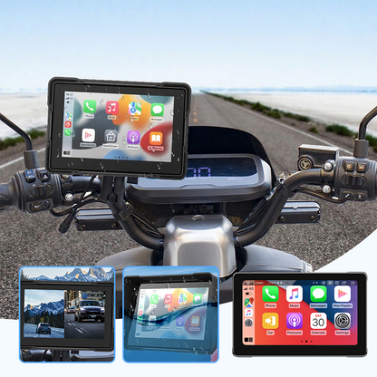 🏍️ LIMITED-TIME 50% RABATT! 📹 Motorrad-Dashcam mit CarPlay – IPX6 Wasserdicht, Dual-Kamera, Drahtlos 🎥