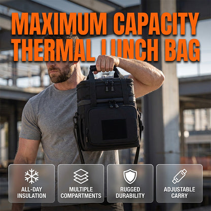 ⏰Nur für kurze Zeit verfügbar🍱🧊Extra große isolierte Lunchtasche – Hält Essen stundenlang heiß oder kalt, wasserdicht & mit mehreren Fächern✨