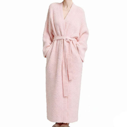 🔥Solange der Vorrat reicht 40 % Rabatt!🎉Loungewear-Mantel für Damen mit Gürtel und V-Ausschnitt
