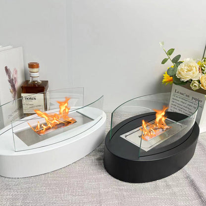 🔥Solange der Vorrat reicht 40 % Rabatt!🎉Tisch-Bioethanol-Feuerstelle mit Glasscheibe