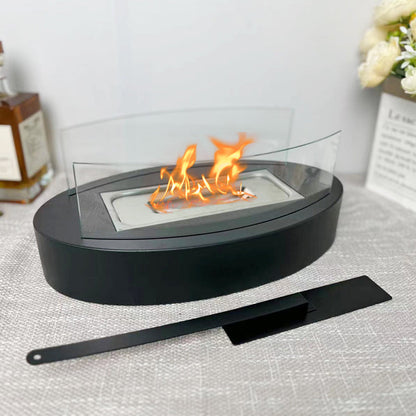 🔥Solange der Vorrat reicht 40 % Rabatt!🎉Tisch-Bioethanol-Feuerstelle mit Glasscheibe