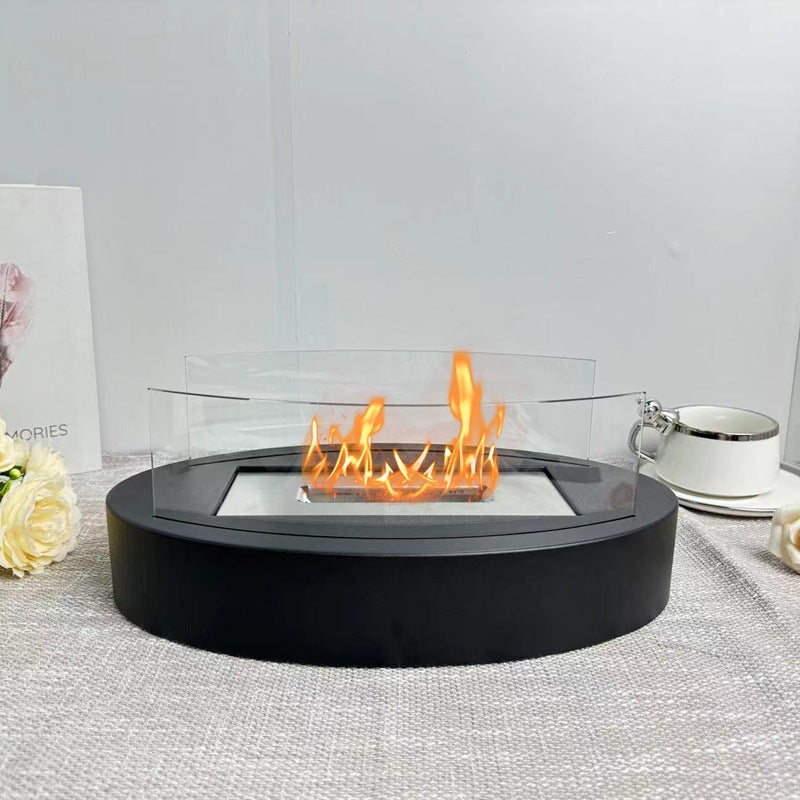 🔥Solange der Vorrat reicht 40 % Rabatt!🎉Tisch-Bioethanol-Feuerstelle mit Glasscheibe