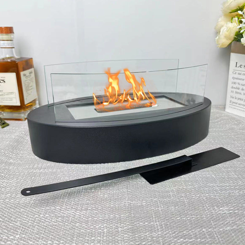 🔥Solange der Vorrat reicht 40 % Rabatt!🎉Tisch-Bioethanol-Feuerstelle mit Glasscheibe