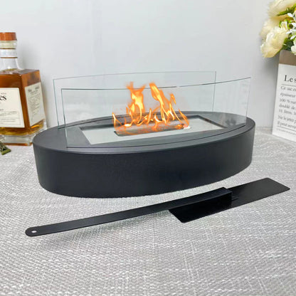 🔥Solange der Vorrat reicht 40 % Rabatt!🎉Tisch-Bioethanol-Feuerstelle mit Glasscheibe