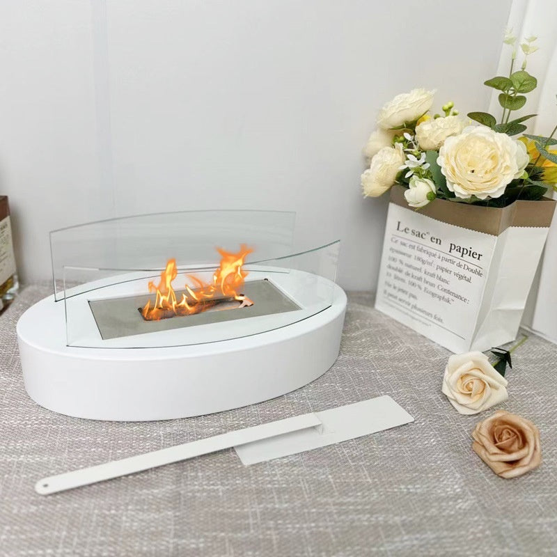 🔥Solange der Vorrat reicht 40 % Rabatt!🎉Tisch-Bioethanol-Feuerstelle mit Glasscheibe