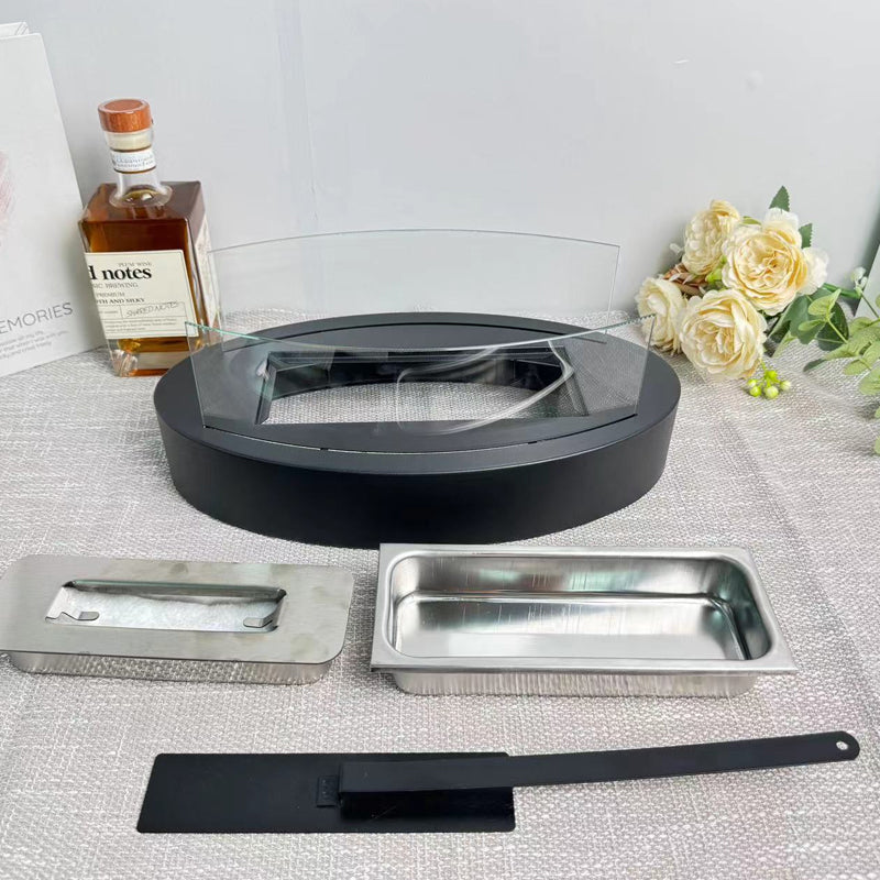 🔥Solange der Vorrat reicht 40 % Rabatt!🎉Tisch-Bioethanol-Feuerstelle mit Glasscheibe